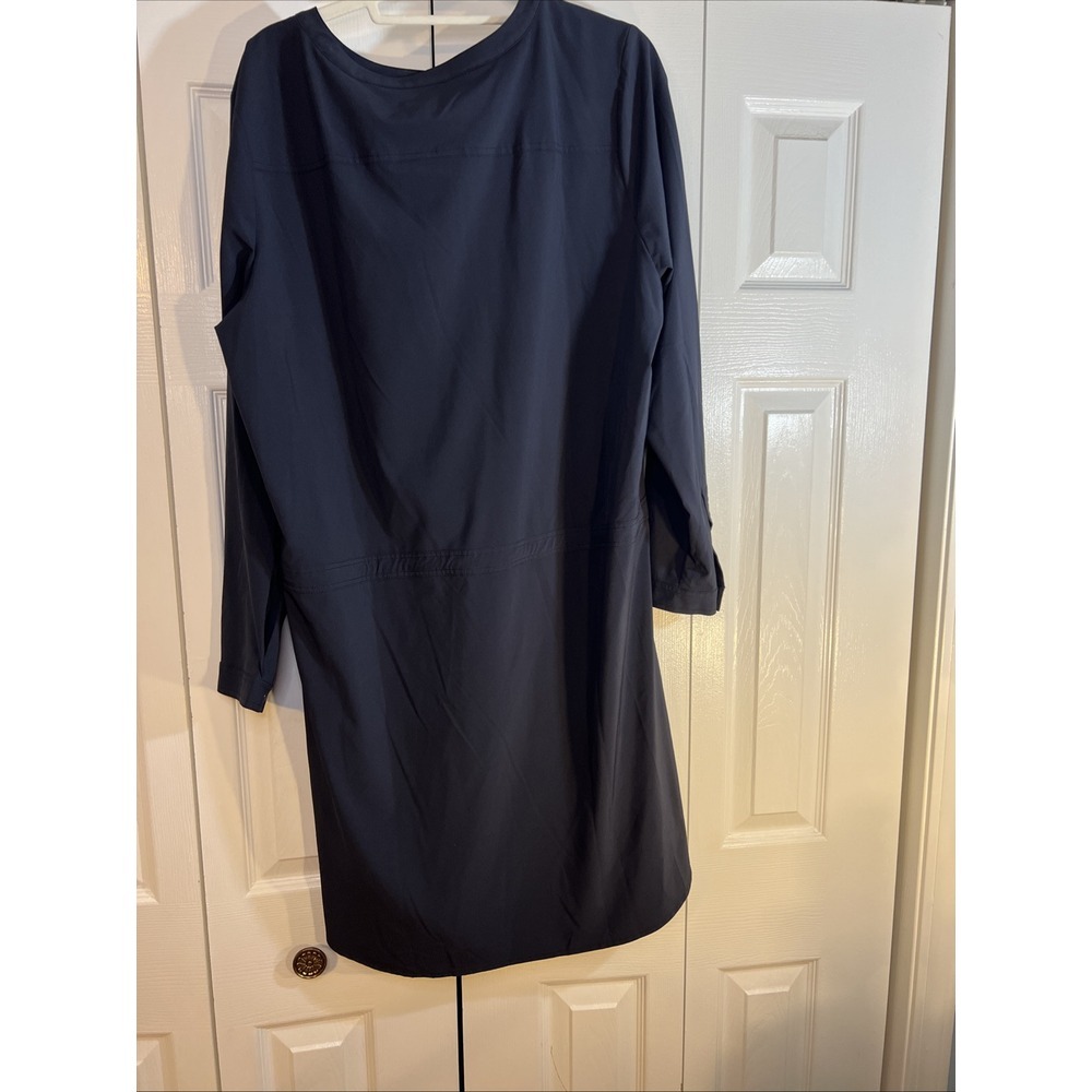 Orvis Navy Florence‎ Travel Dress NWT Size XL Long Sleeve Pack & Go Polygiene - Picture 9 of 13
